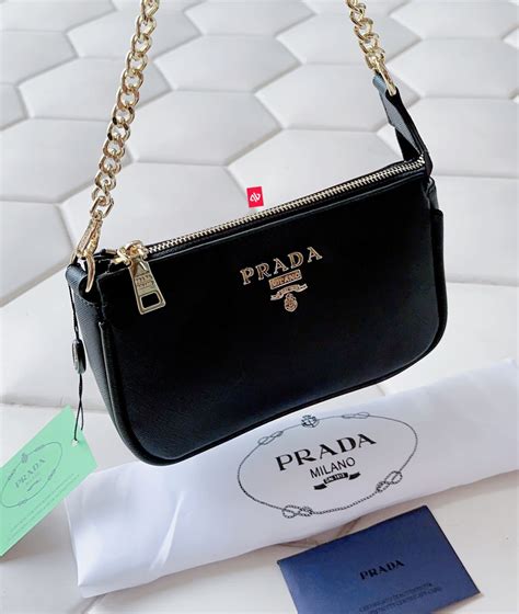 prada black sling bag price|Prada shoulder bags for women.